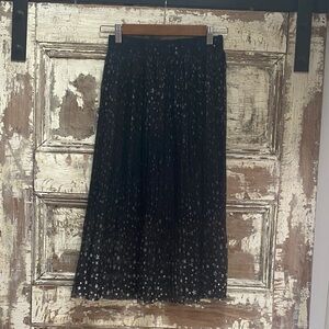 H&M Sheer Mesh Midi Skirt W/Slip, Size 4